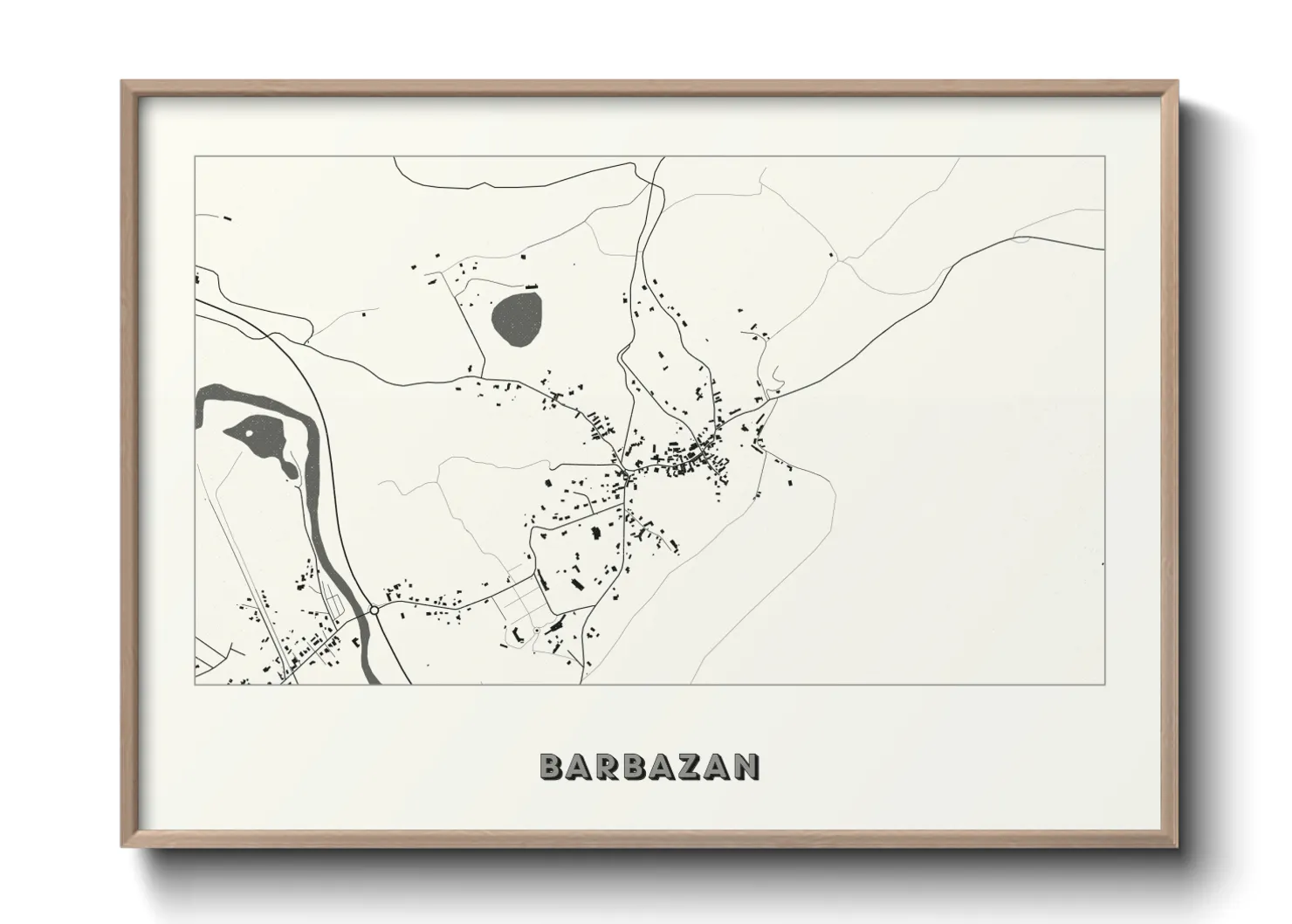 Une affiche de carte sur Barbazan