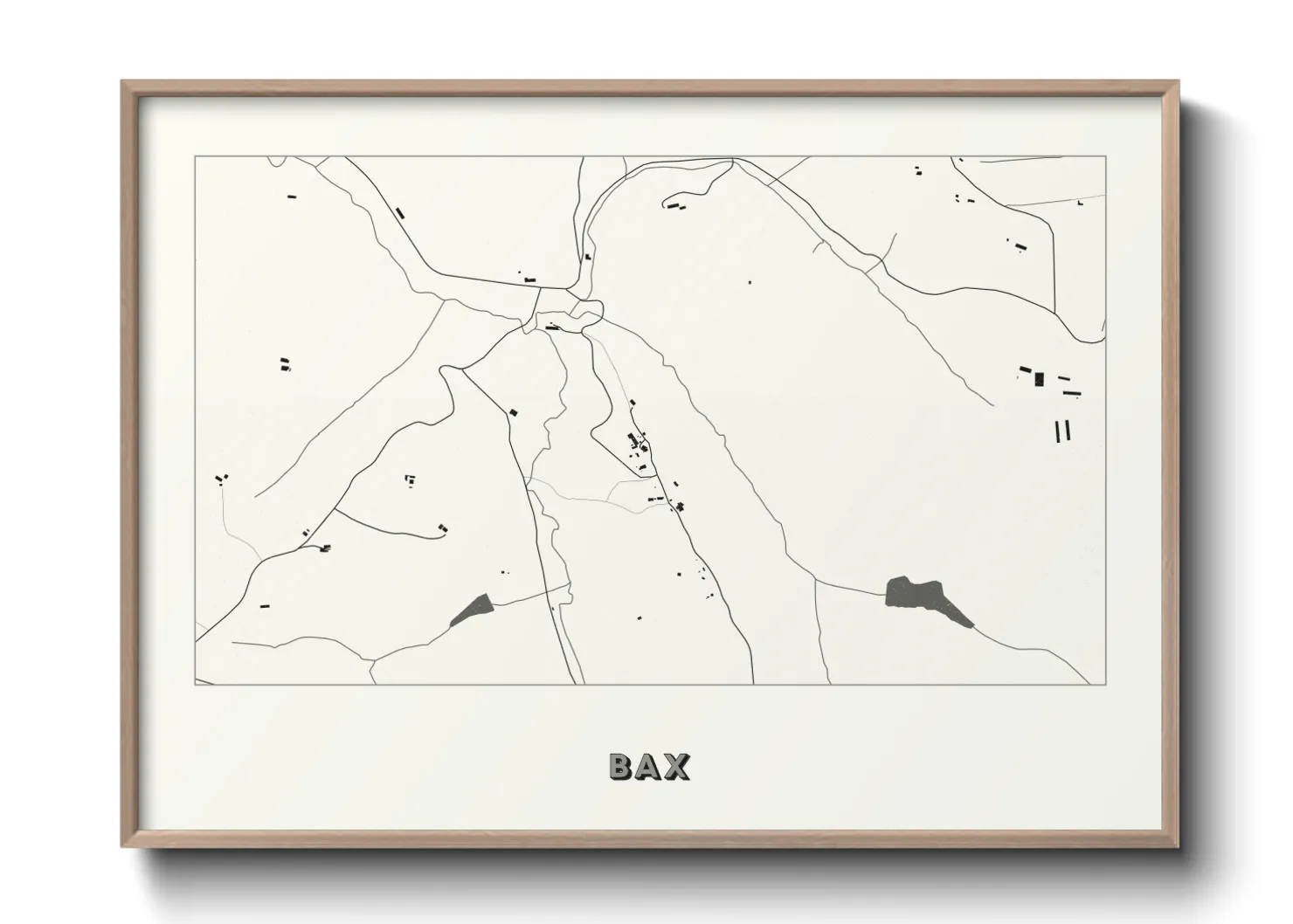 Une affiche de carte sur Bax