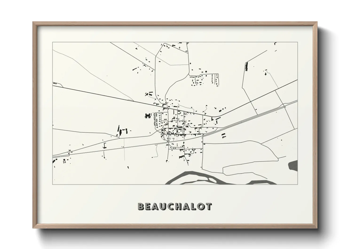 Une affiche de carte sur Beauchalot