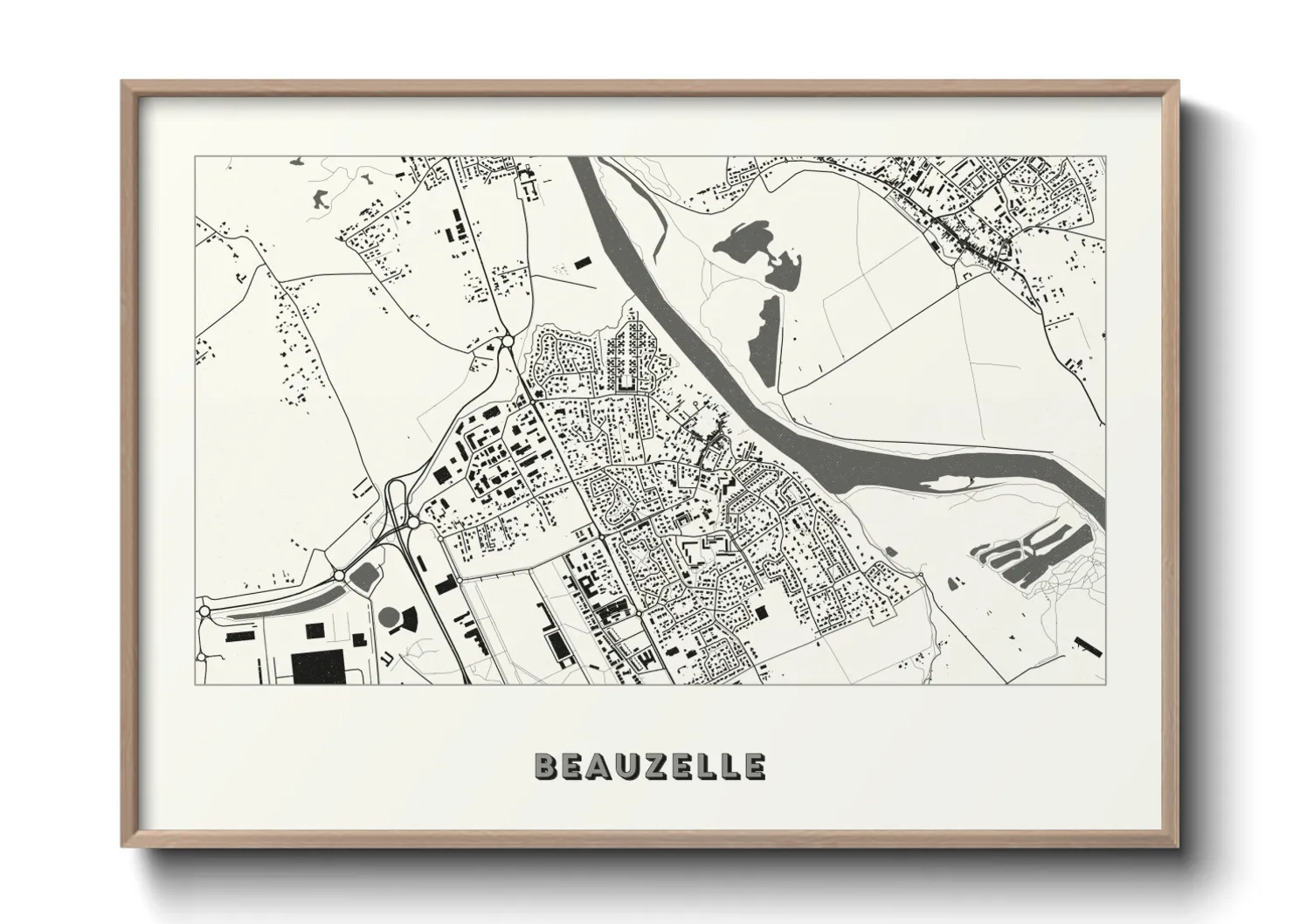 Une affiche de carte sur Beauzelle
