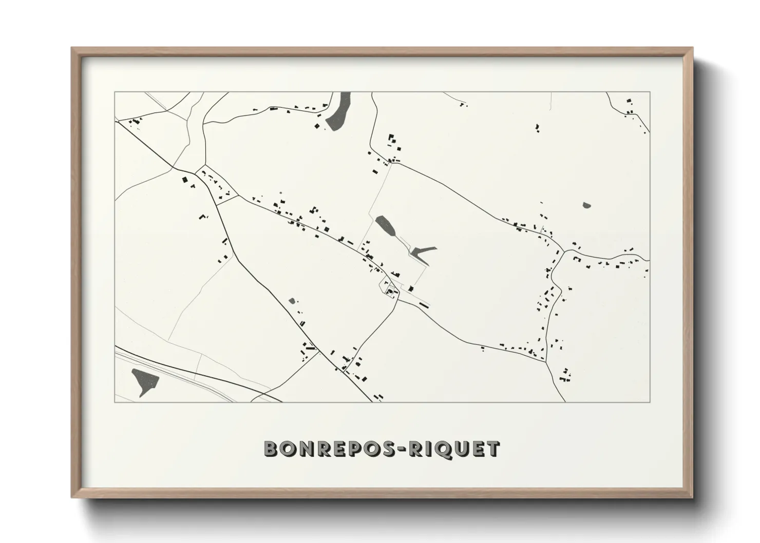 Une affiche de carte sur Bonrepos-Riquet