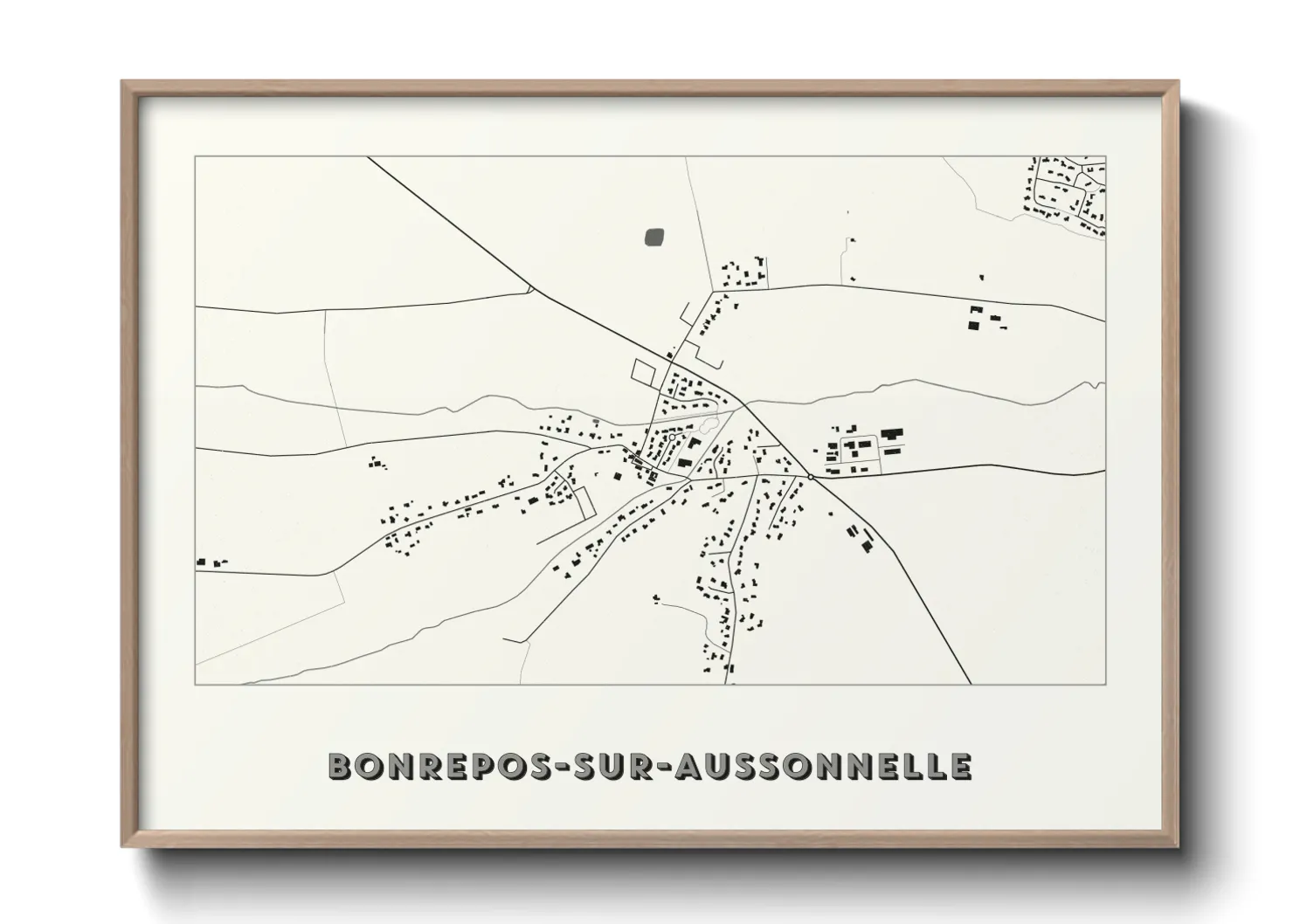 Une affiche de carte sur Bonrepos-sur-Aussonnelle