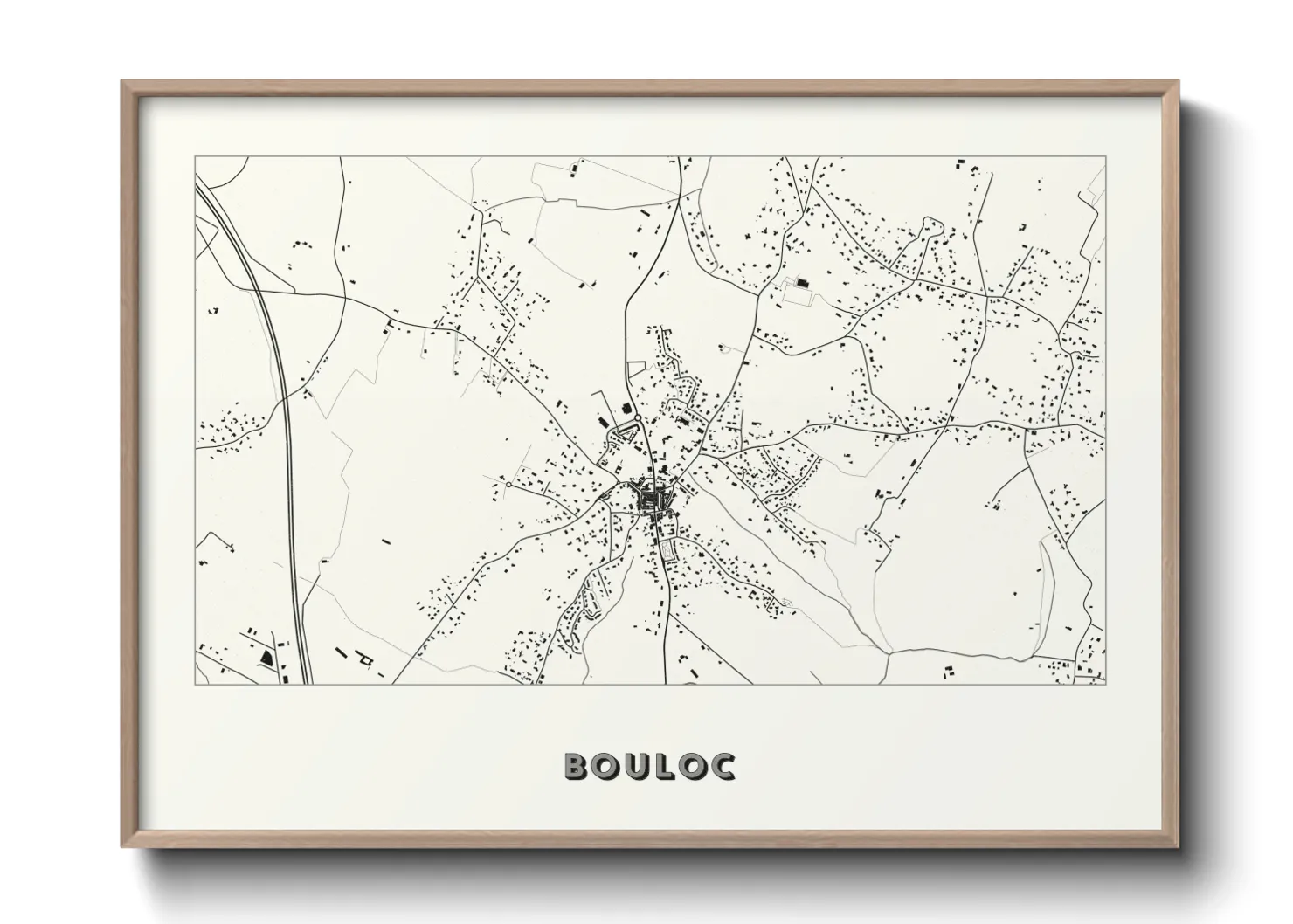 Une affiche de carte sur Bouloc