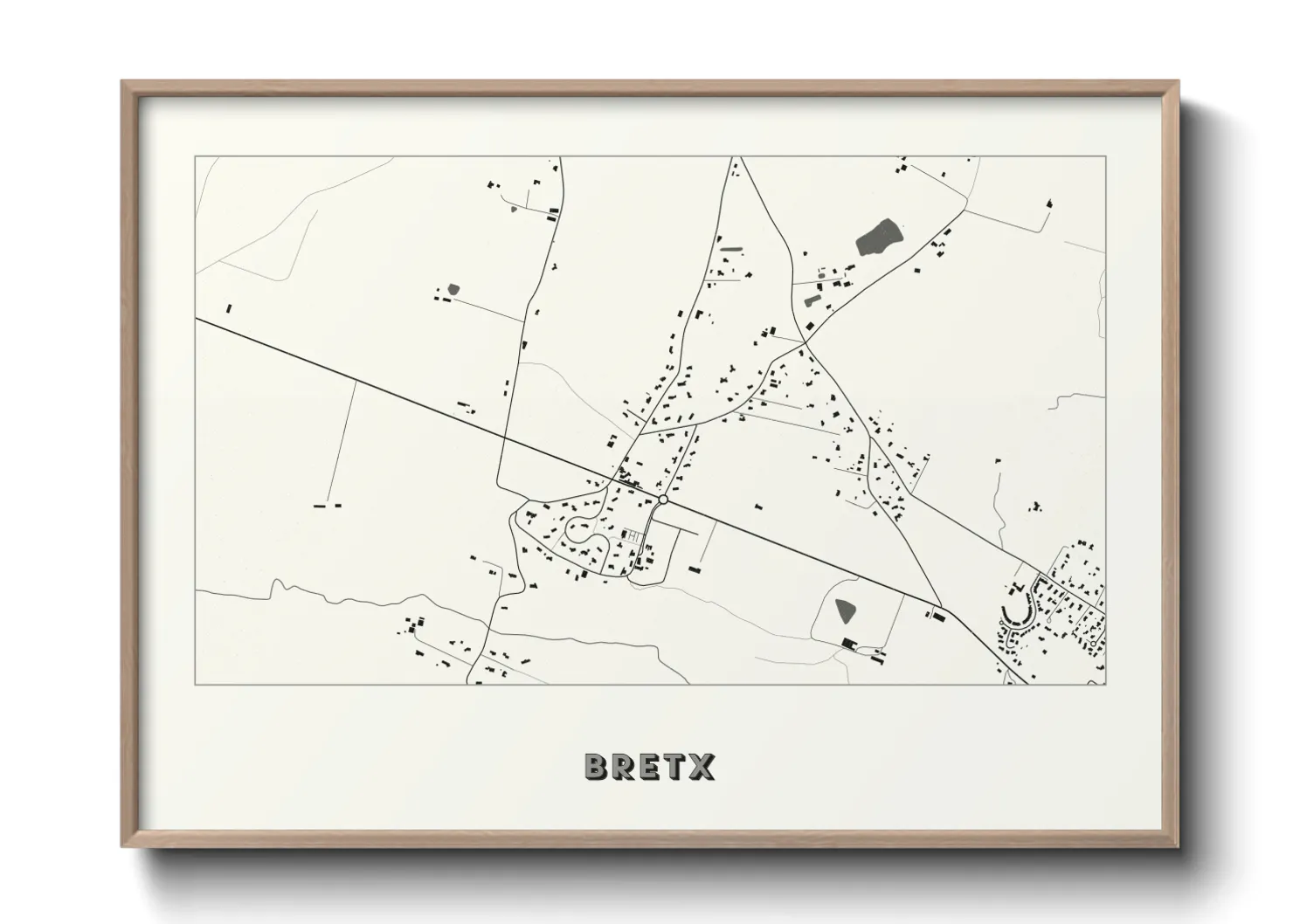 Une affiche de carte sur Bretx