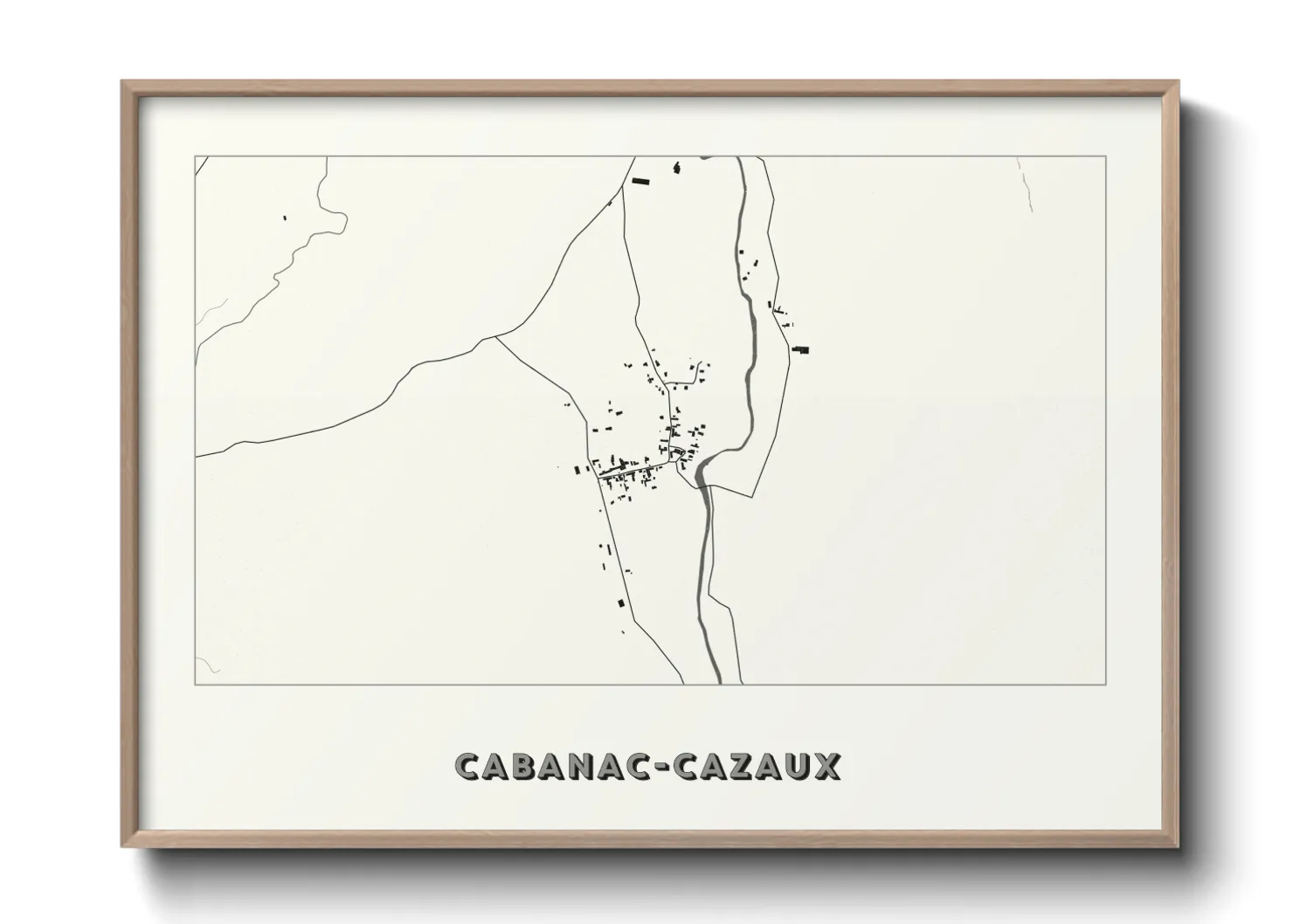 Une affiche de carte sur Cabanac-Cazaux