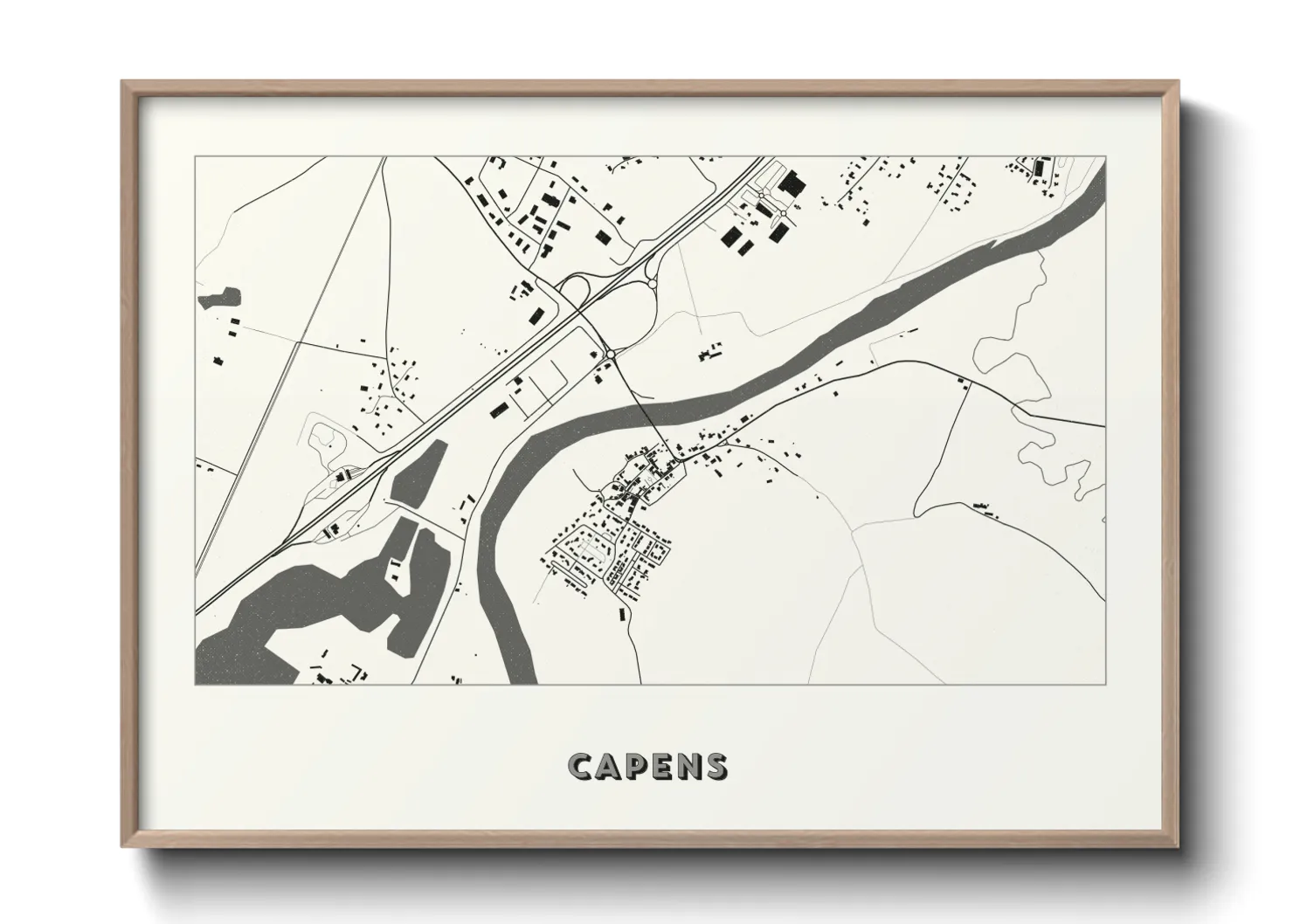 Une affiche de carte sur Capens