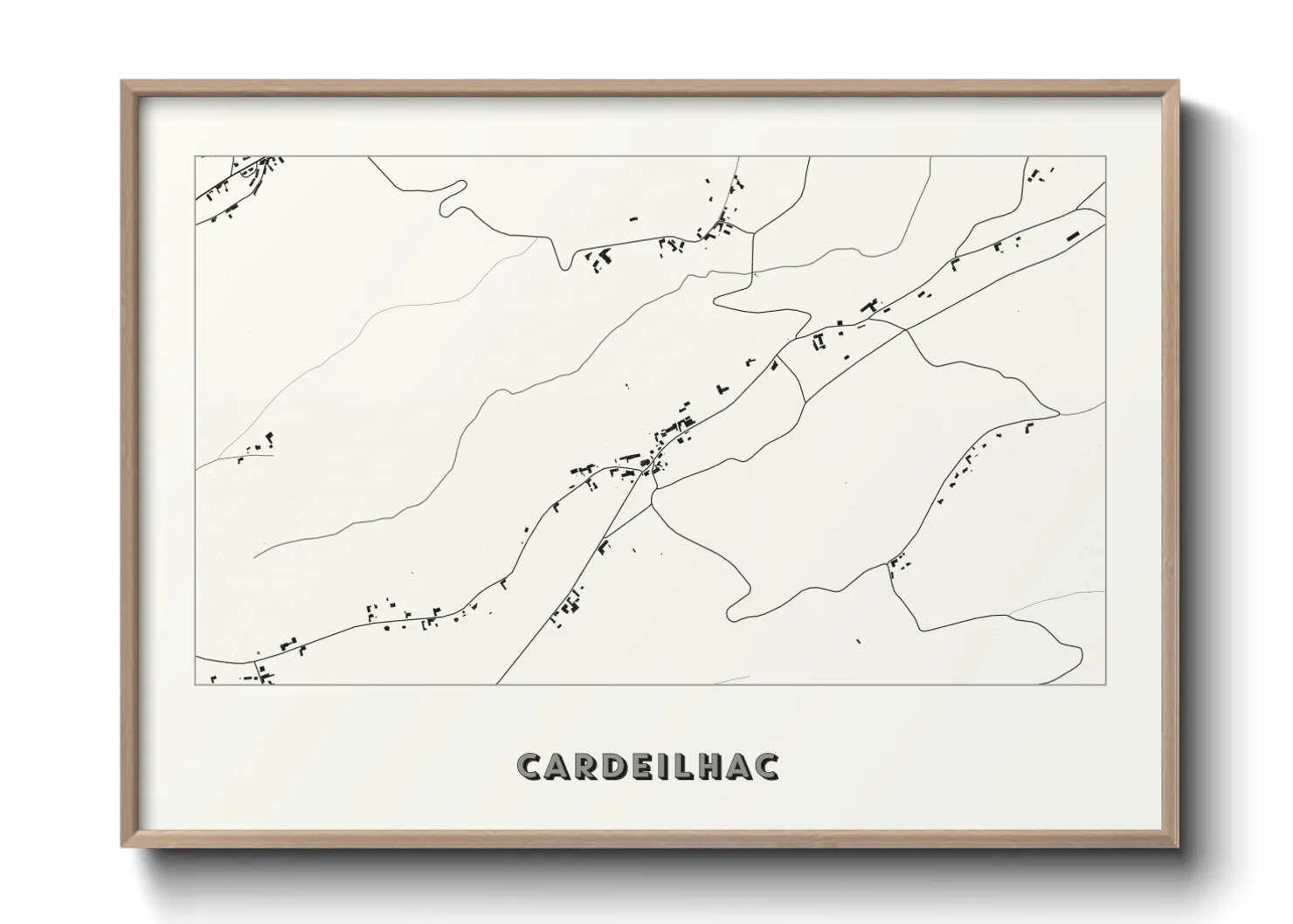 Une affiche de carte sur Cardeilhac