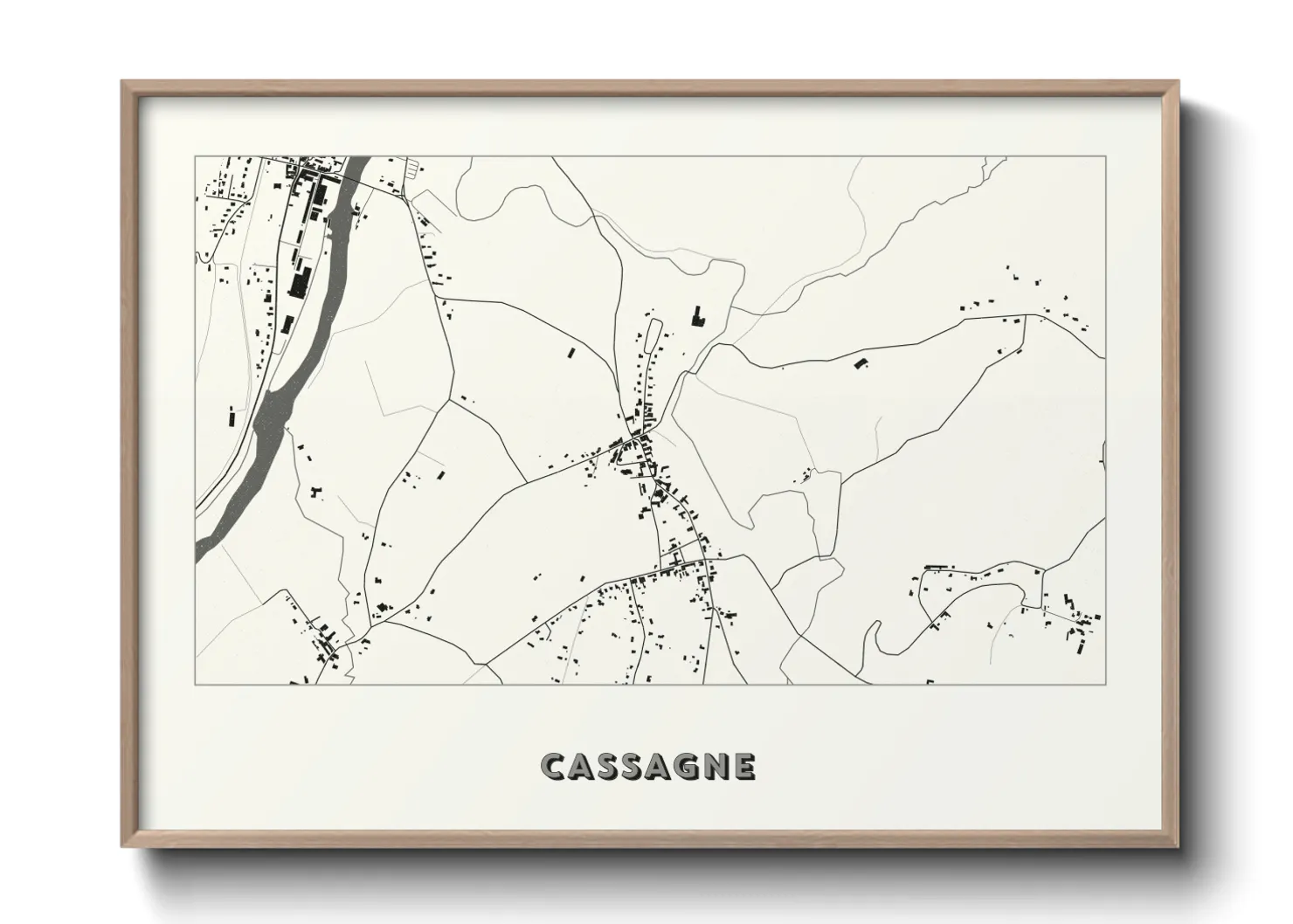 Une affiche de carte sur Cassagne