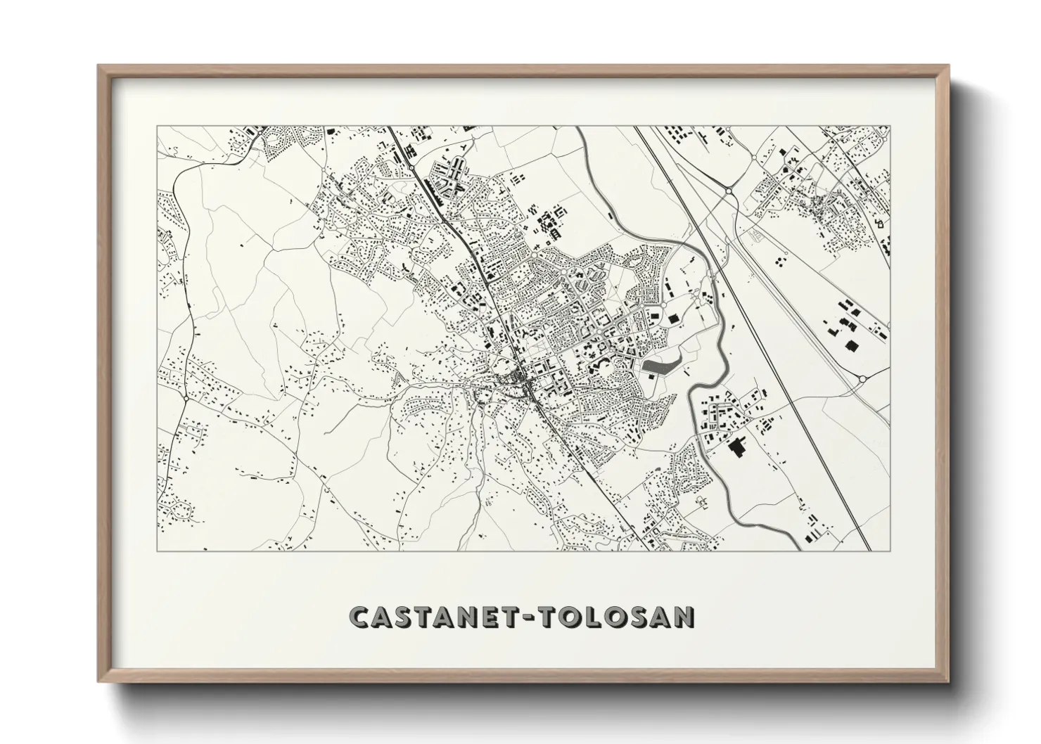 Une affiche de carte sur Castanet-Tolosan