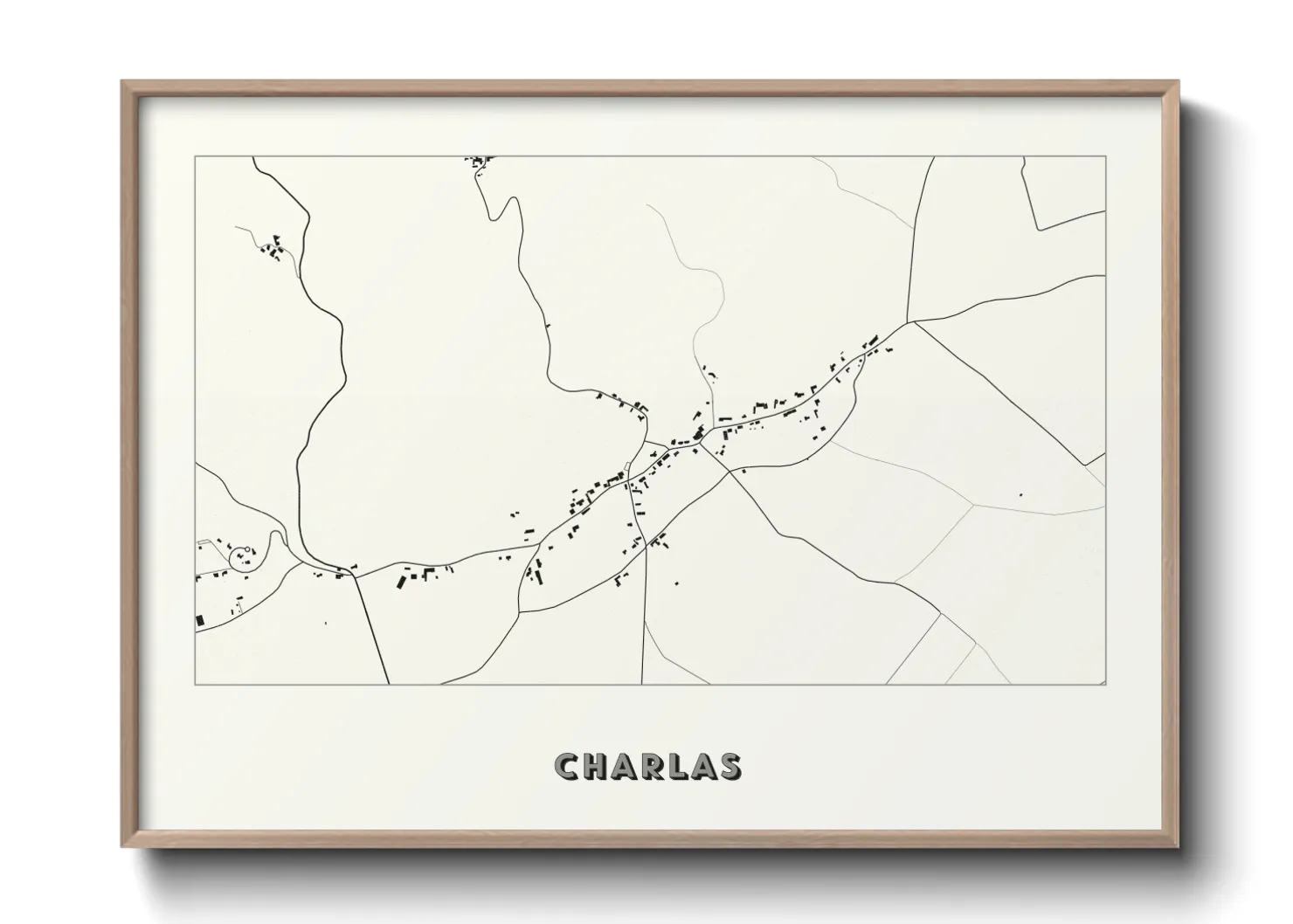 Une affiche de carte sur Charlas