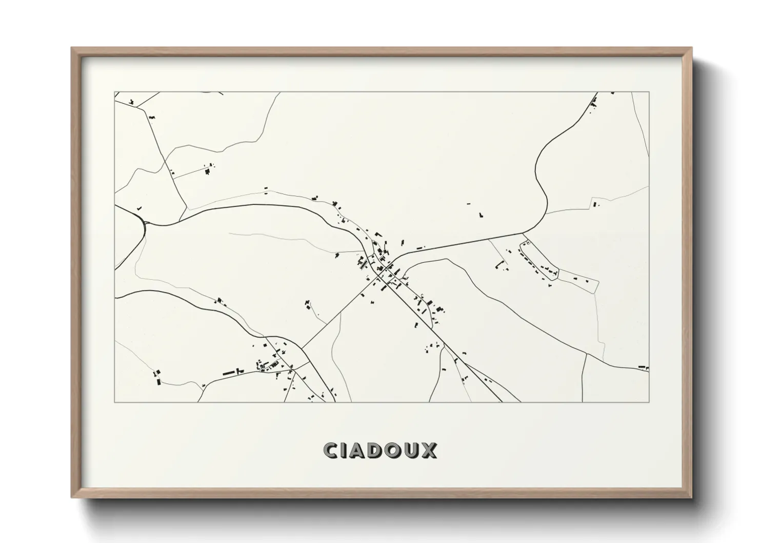 Une affiche de carte sur Ciadoux