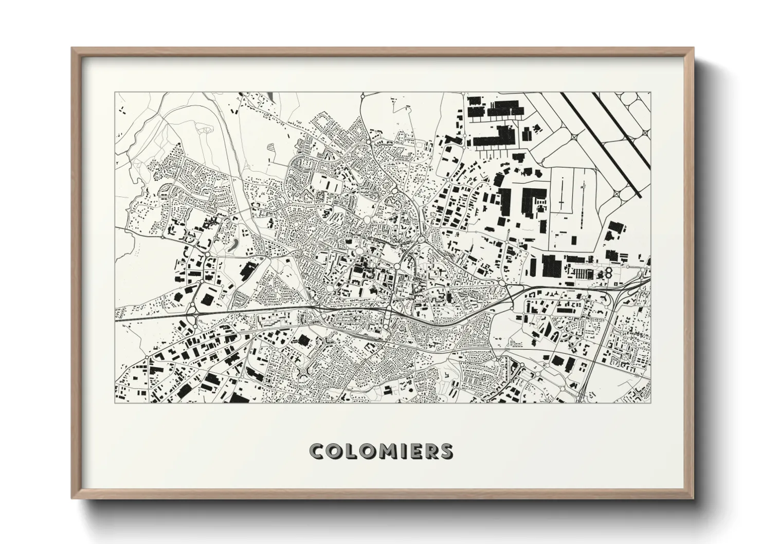 Une affiche de carte sur Colomiers
