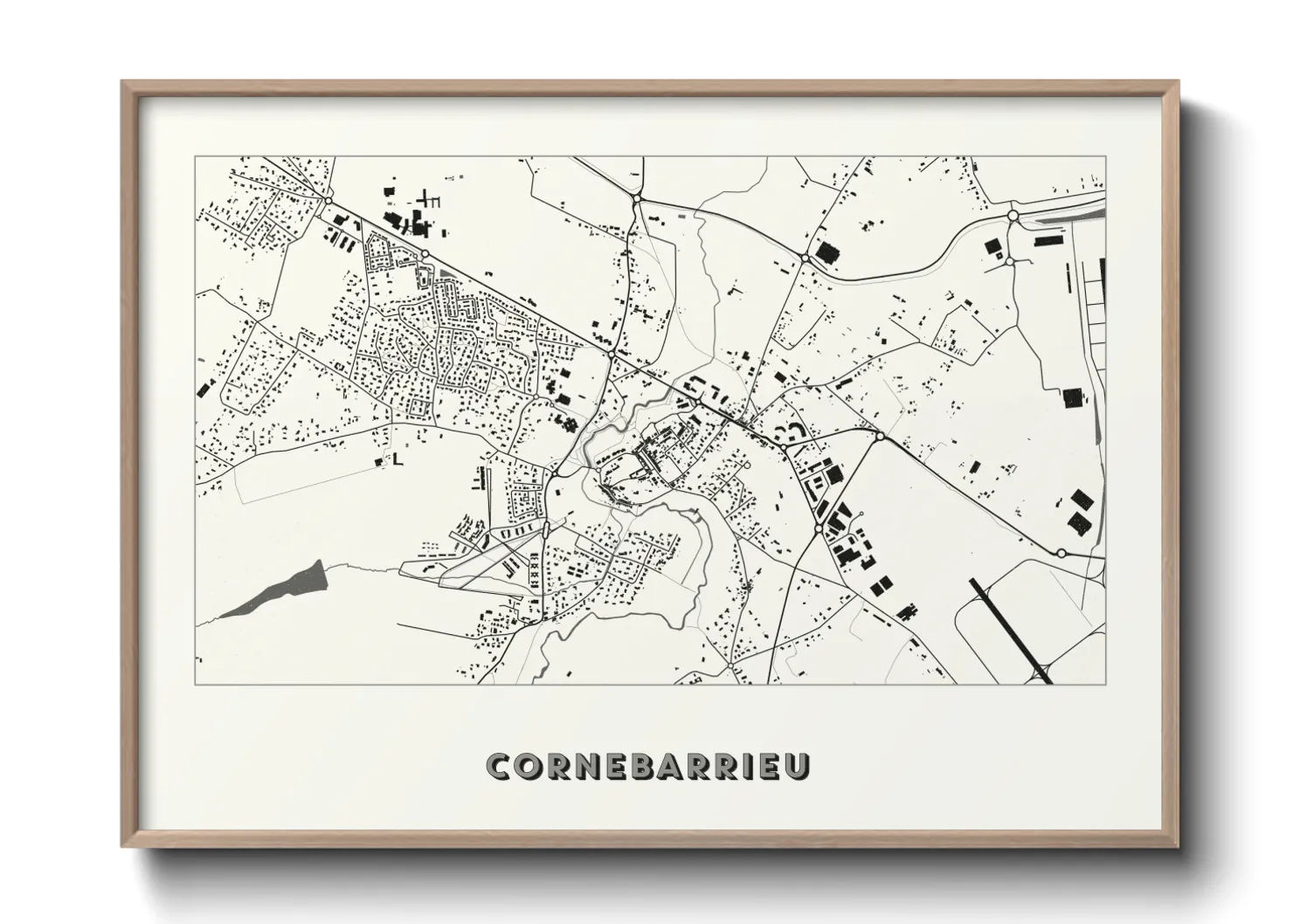 Une affiche de carte sur Cornebarrieu