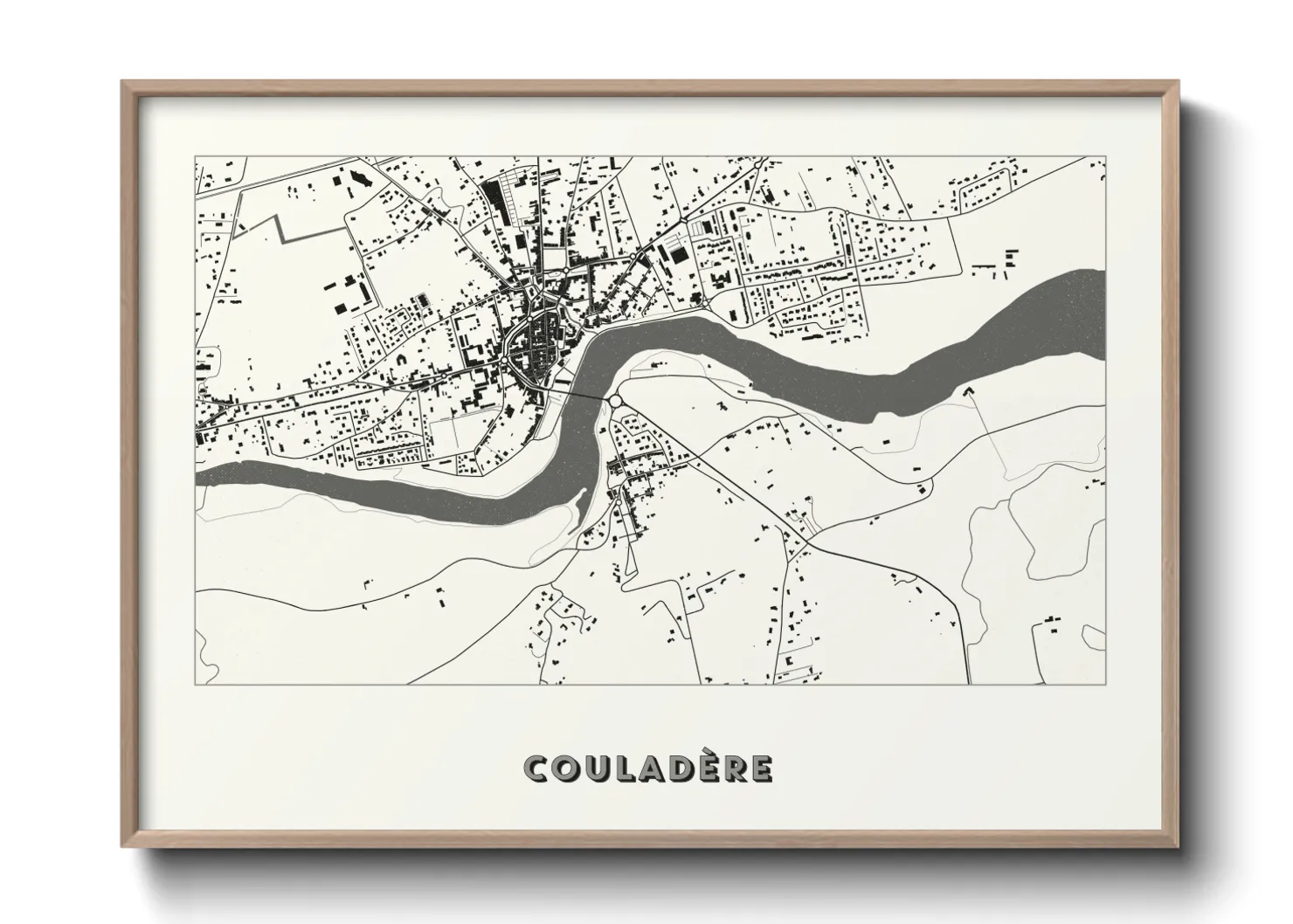 Une affiche de carte sur Couladère