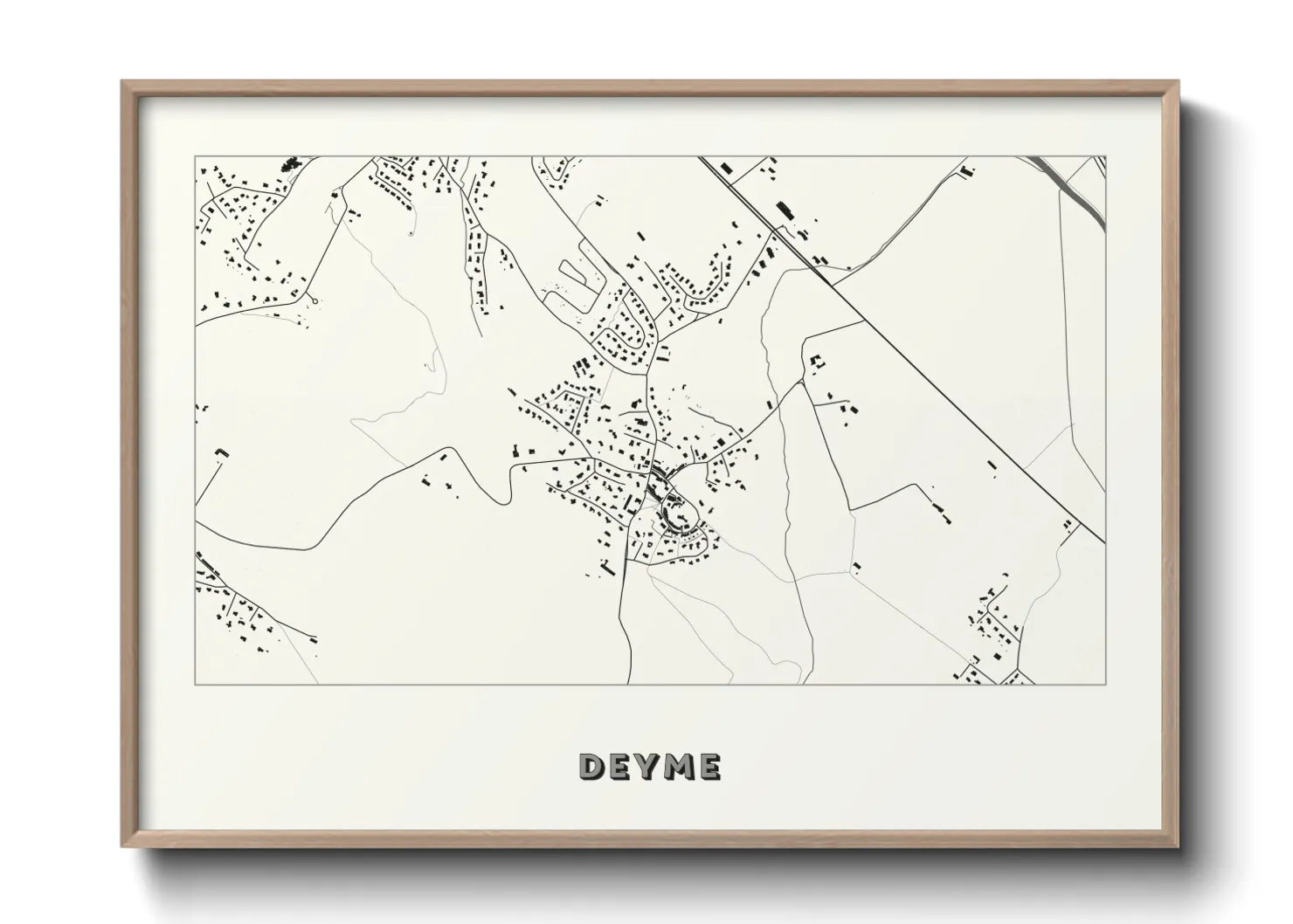 Une affiche de carte sur Deyme