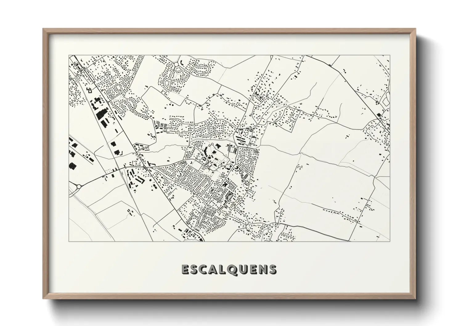 Une affiche de carte sur Escalquens