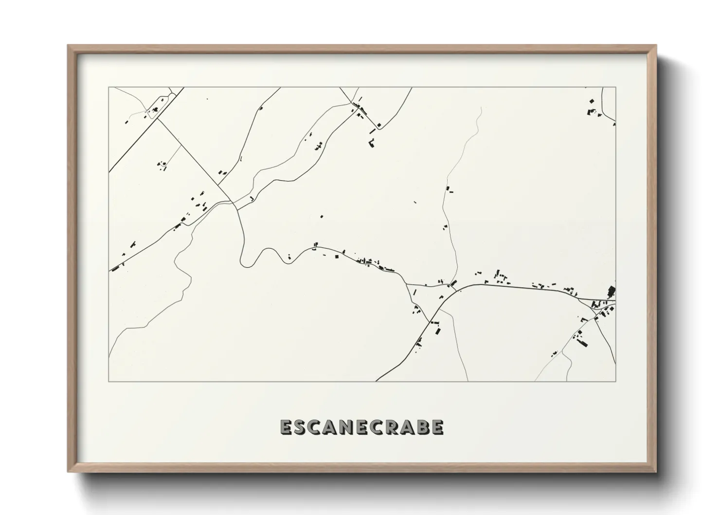 Une affiche de carte sur Escanecrabe