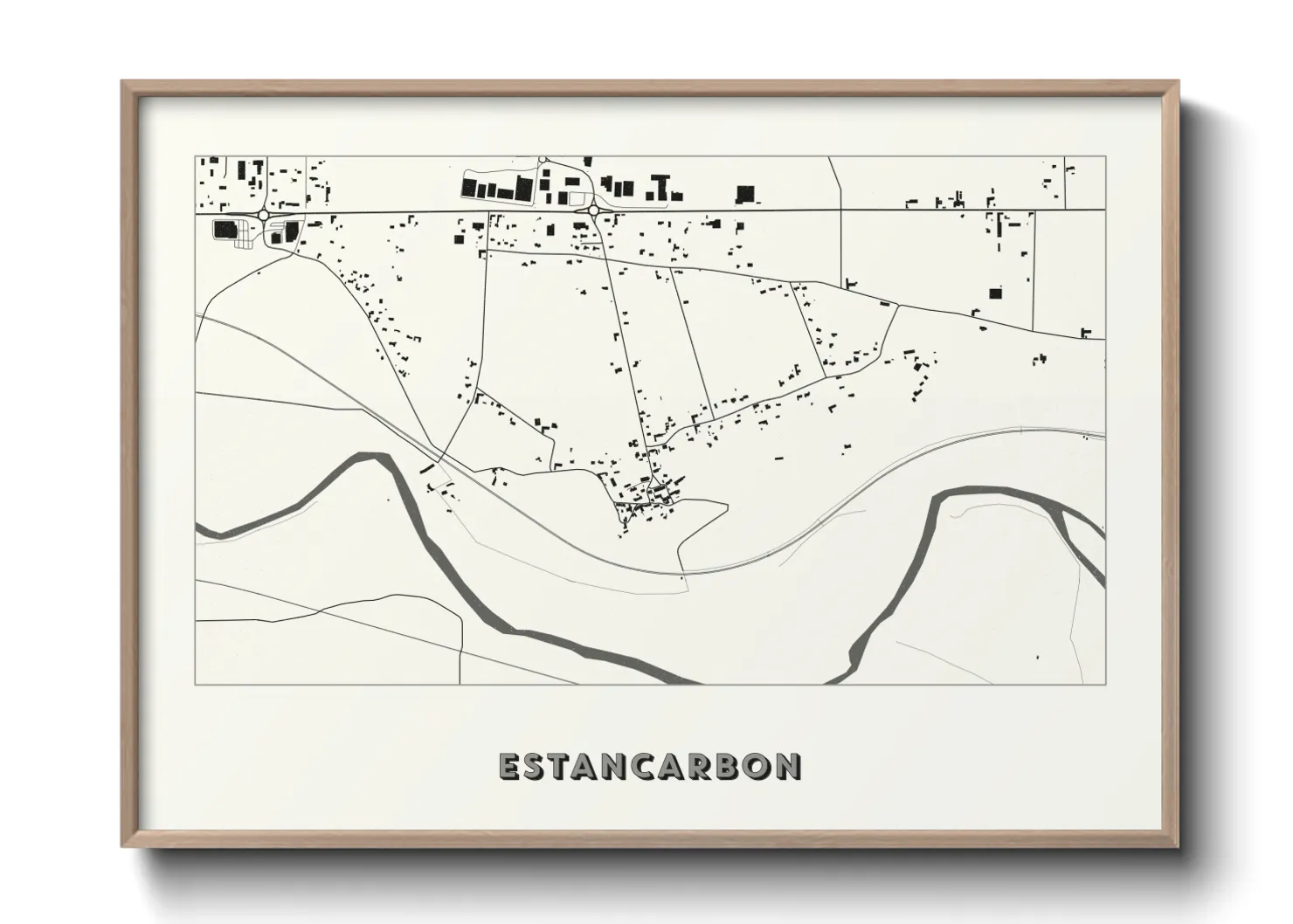Une affiche de carte sur Estancarbon