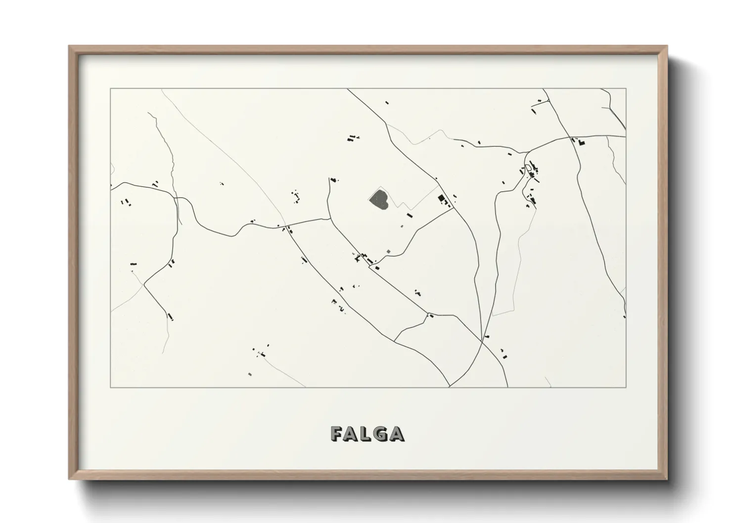 Une affiche de carte sur Falga