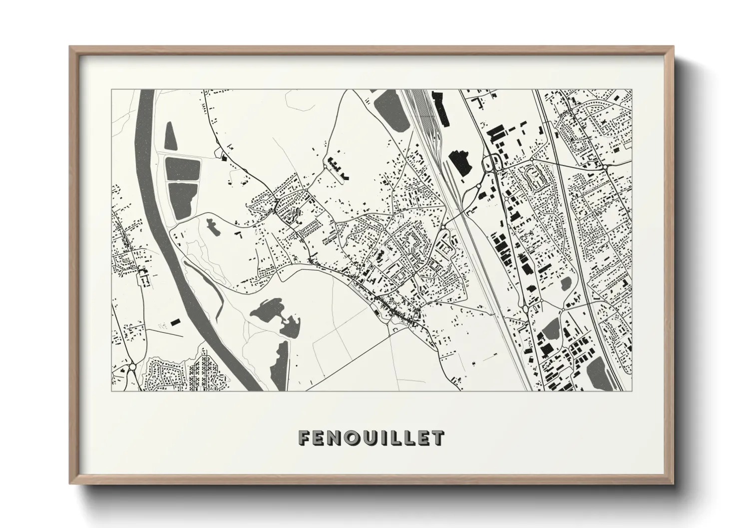 Une affiche de carte sur Fenouillet