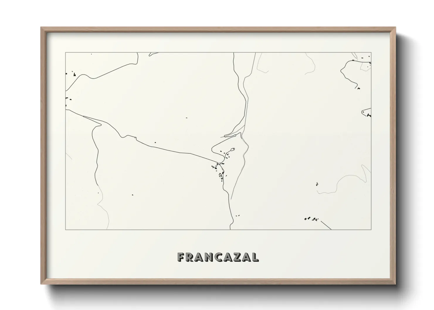 Une affiche de carte sur Francazal