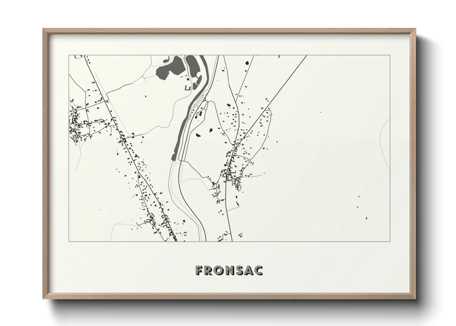 Une affiche de carte sur Fronsac
