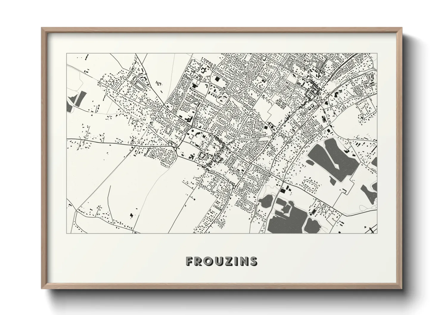 Une affiche de carte sur Frouzins
