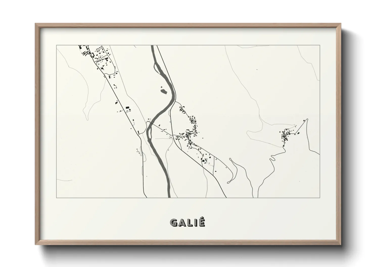 Une affiche de carte sur Galié