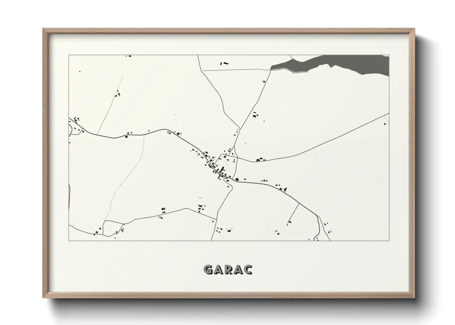 Une affiche de carte sur Garac