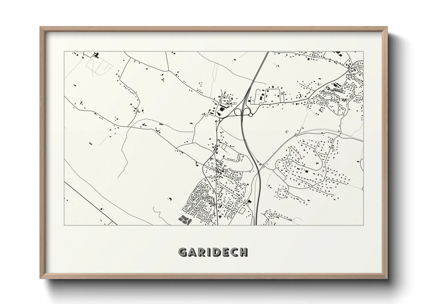 Une affiche de carte sur Garidech