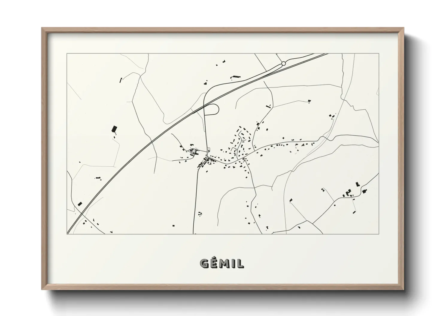 Une affiche de carte sur Gémil