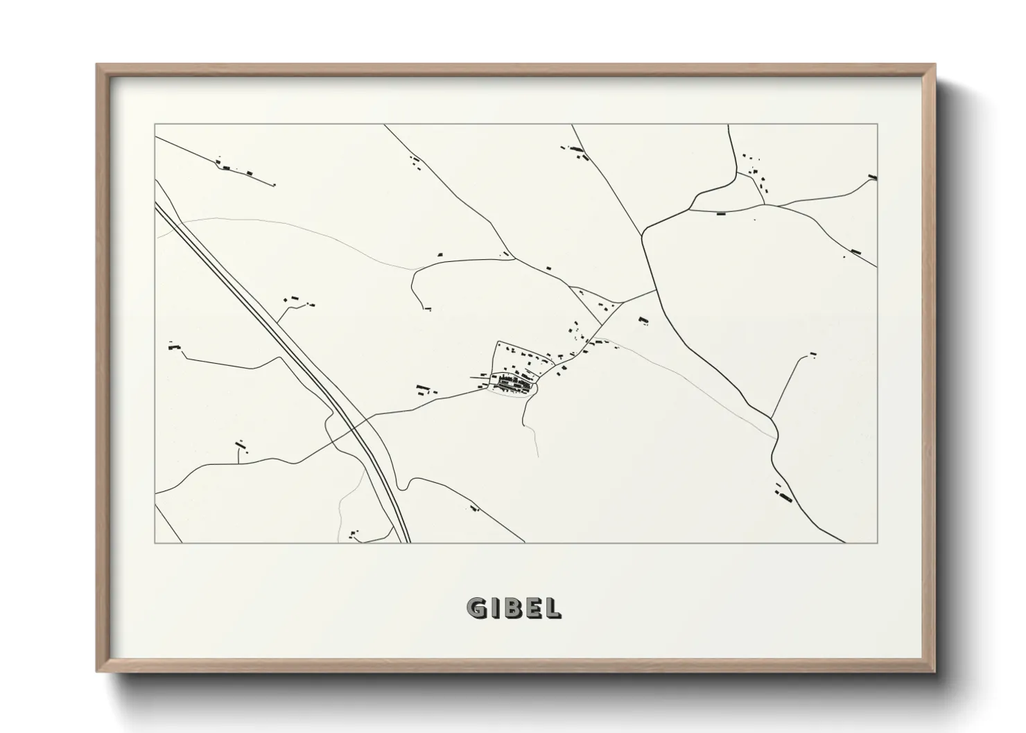 Une affiche de carte sur Gibel