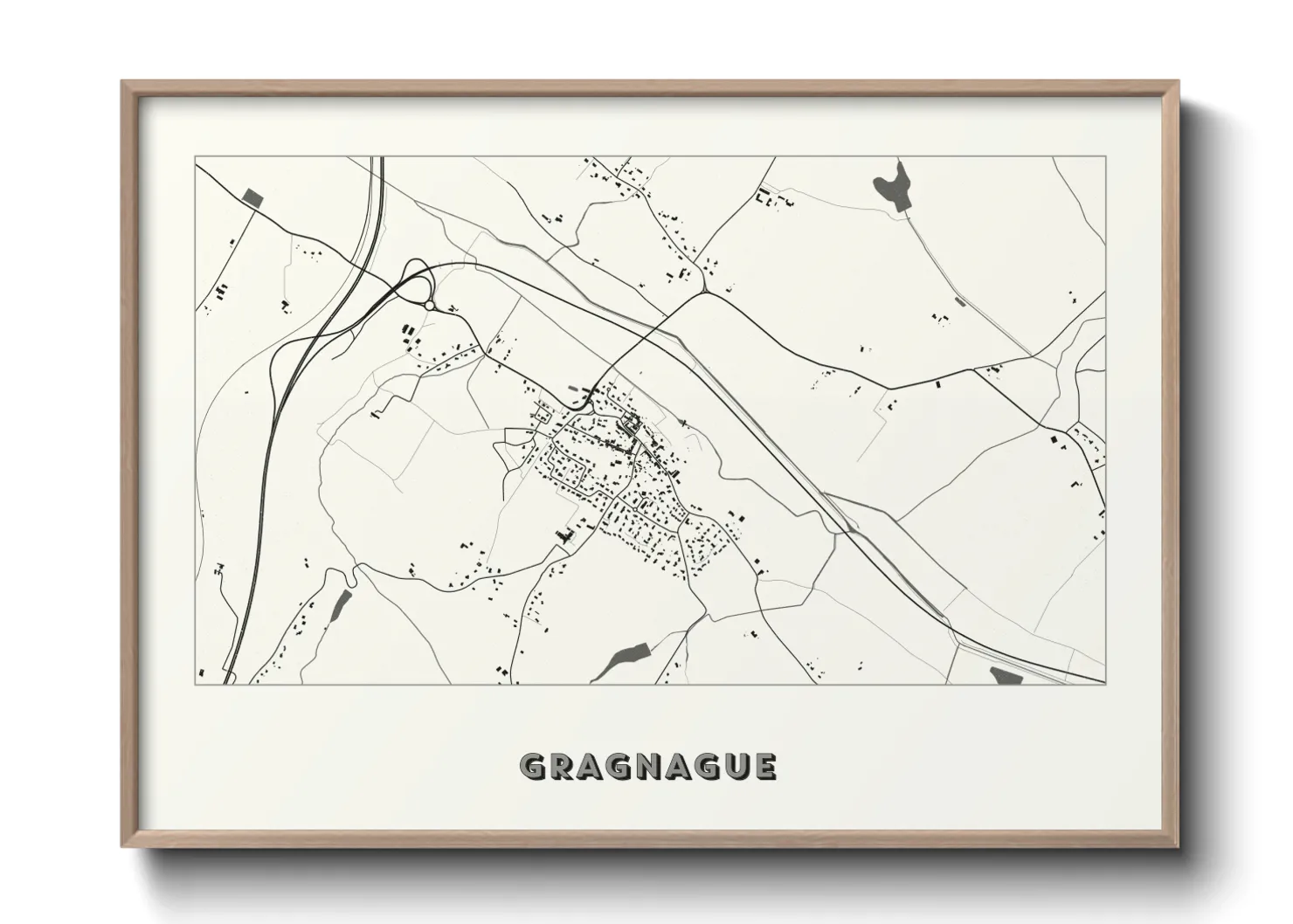 Une affiche de carte sur Gragnague