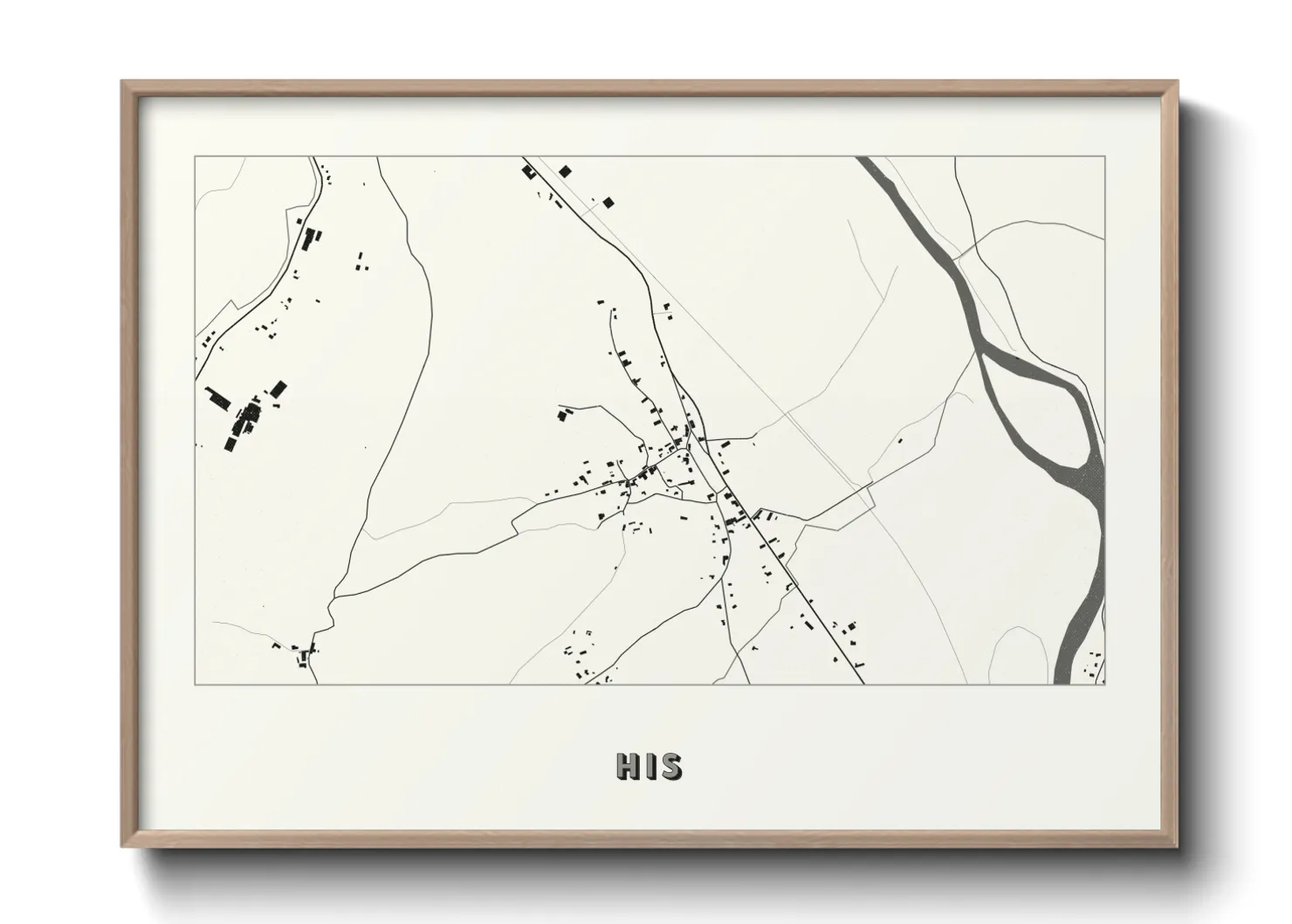 Une affiche de carte sur His