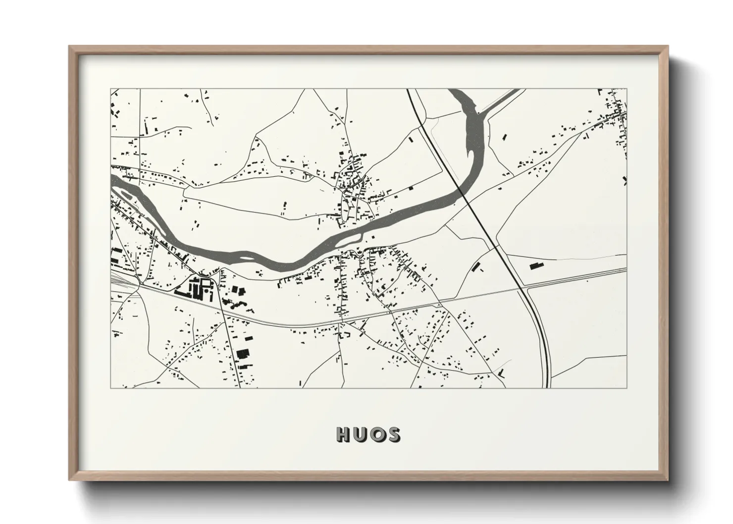 Une affiche de carte sur Huos