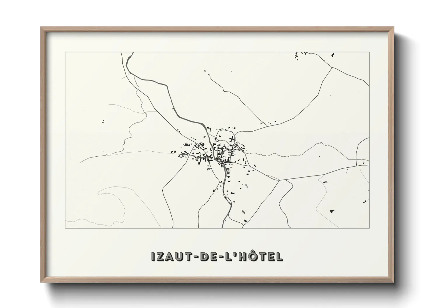Une affiche de carte sur Izaut-de-l'Hôtel