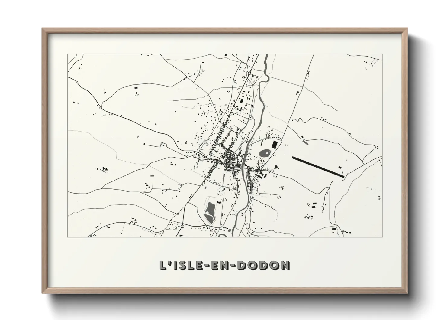 Une affiche de carte sur L'Isle-en-Dodon