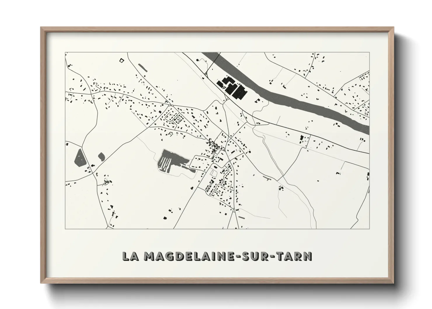 Une affiche de carte sur La Magdelaine-sur-Tarn