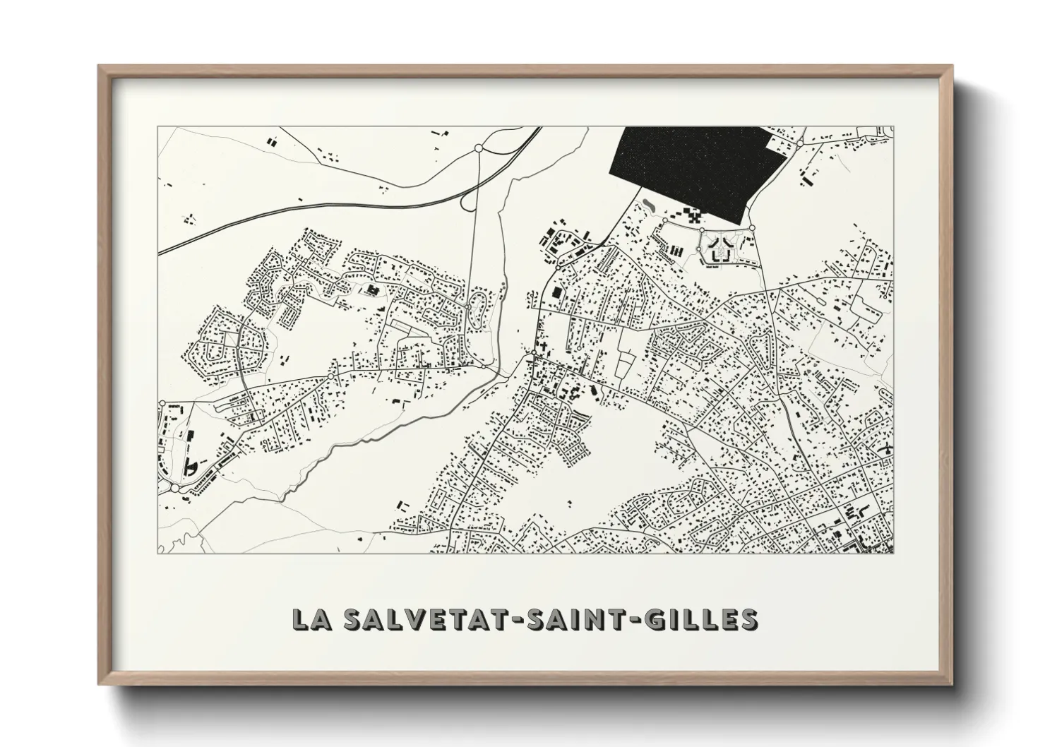 Une affiche de carte sur La Salvetat-Saint-Gilles