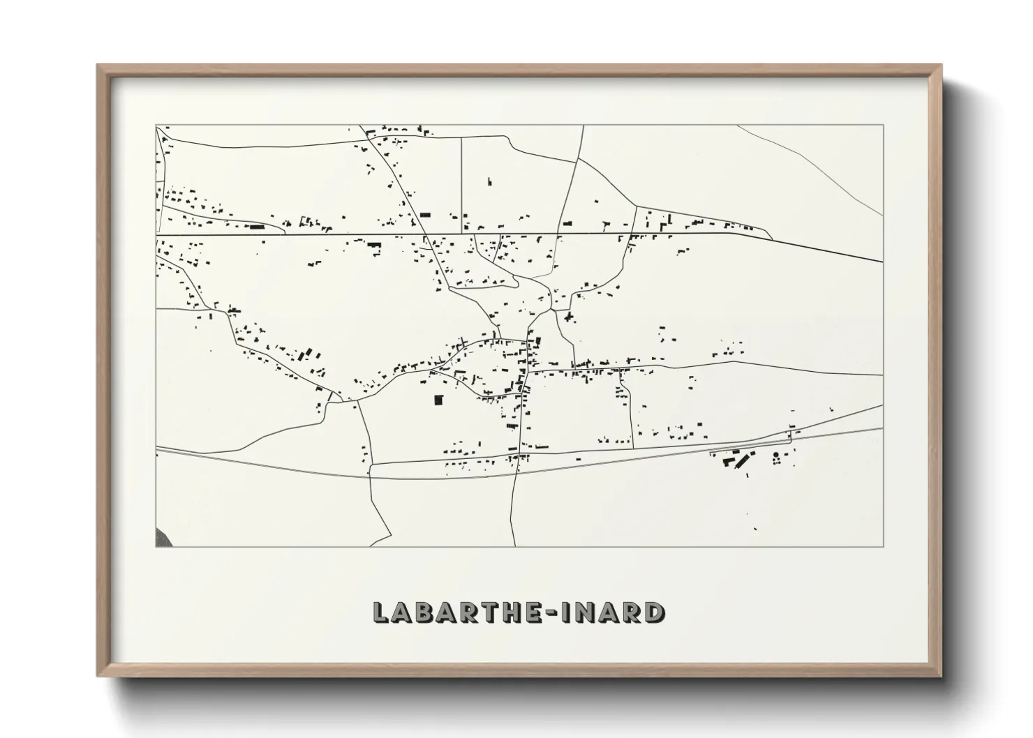 Une affiche de carte sur Labarthe-Inard