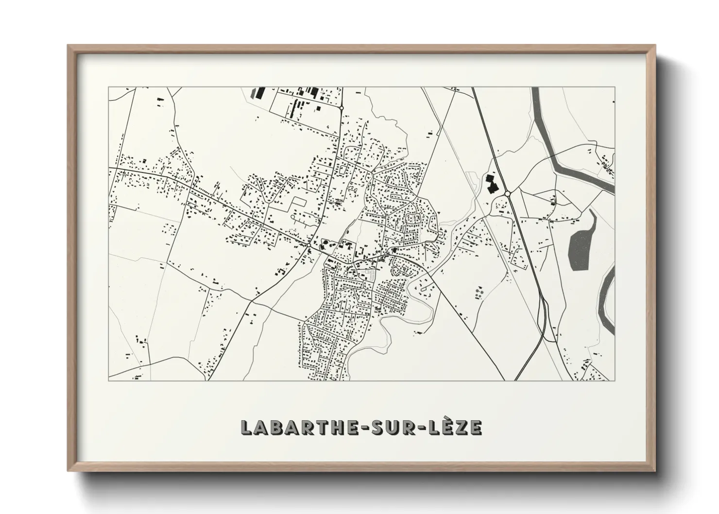 Une affiche de carte sur Labarthe-sur-Lèze