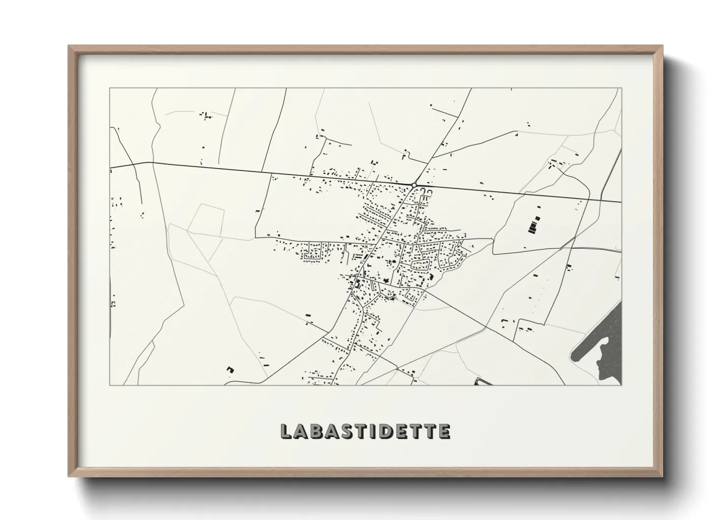 Une affiche de carte sur Labastidette
