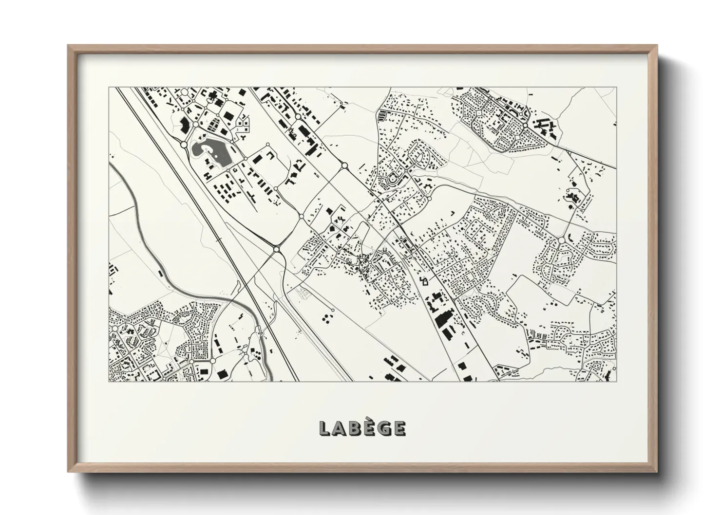 Une affiche de carte sur Labège