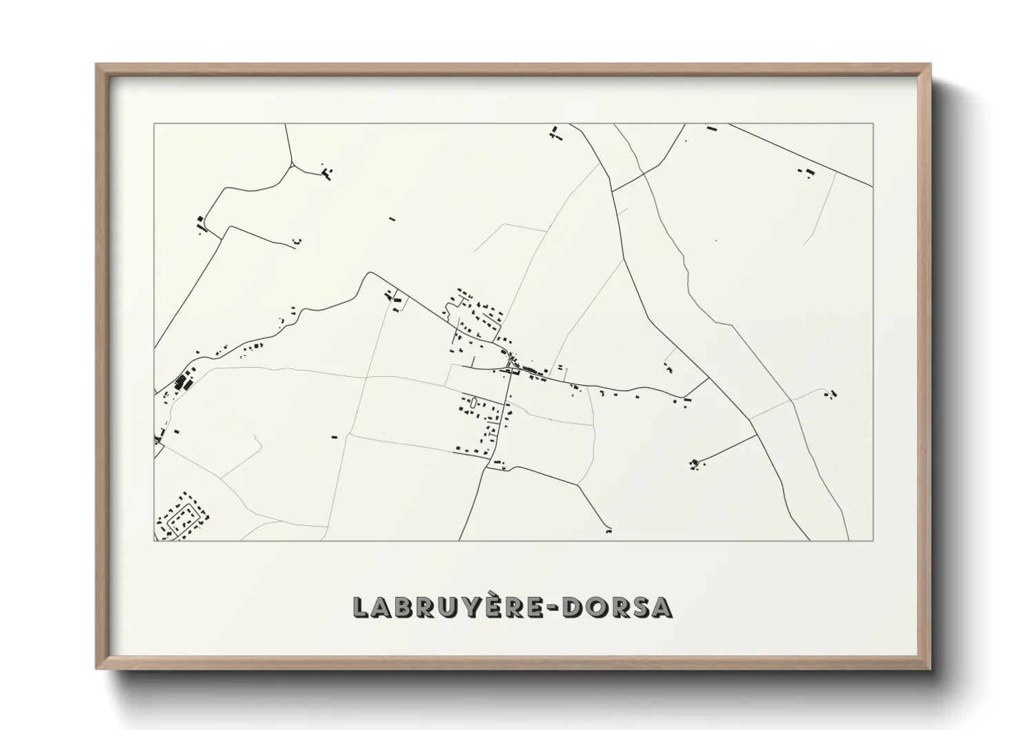 Une affiche de carte sur Labruyère-Dorsa