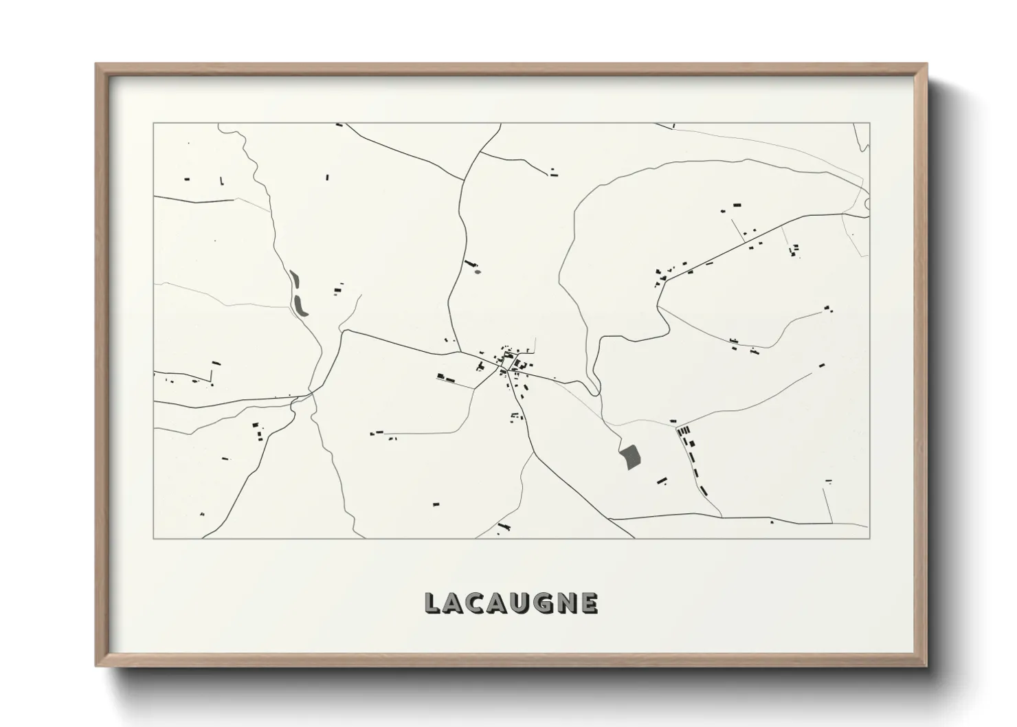 Une affiche de carte sur Lacaugne