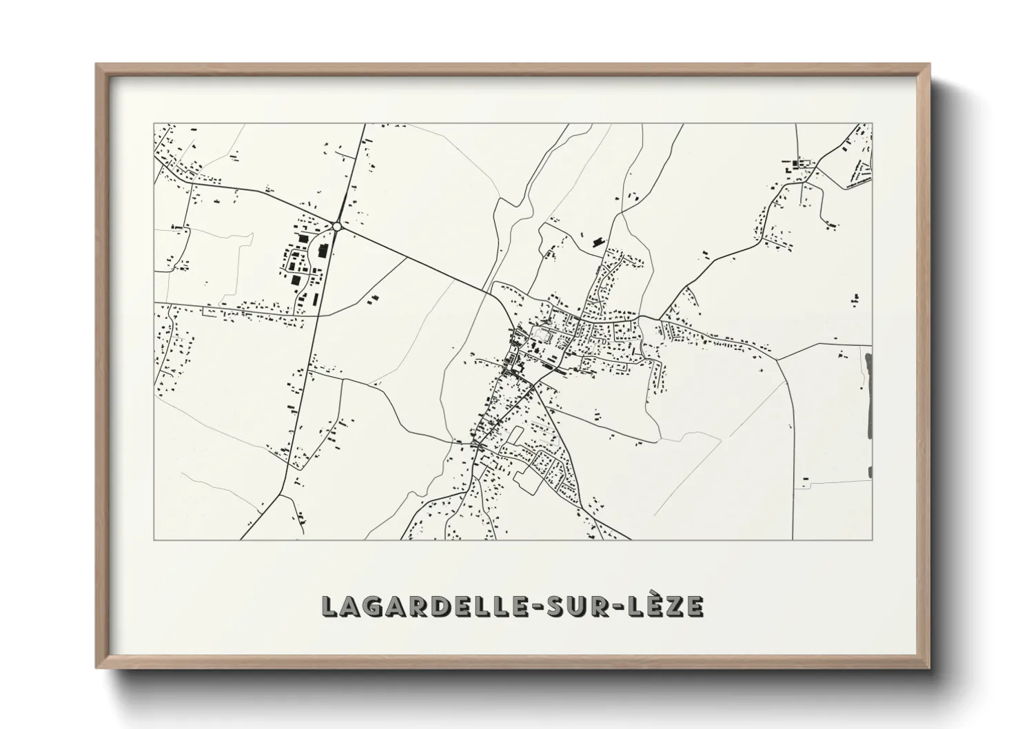 Une affiche de carte sur Lagardelle-sur-Lèze