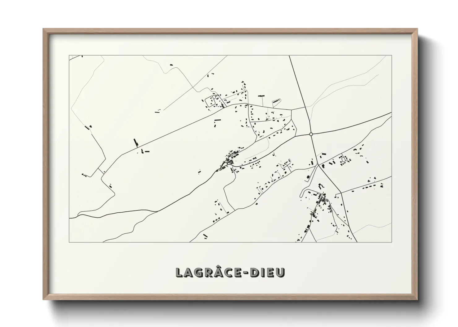 Une affiche de carte sur Lagrâce-Dieu