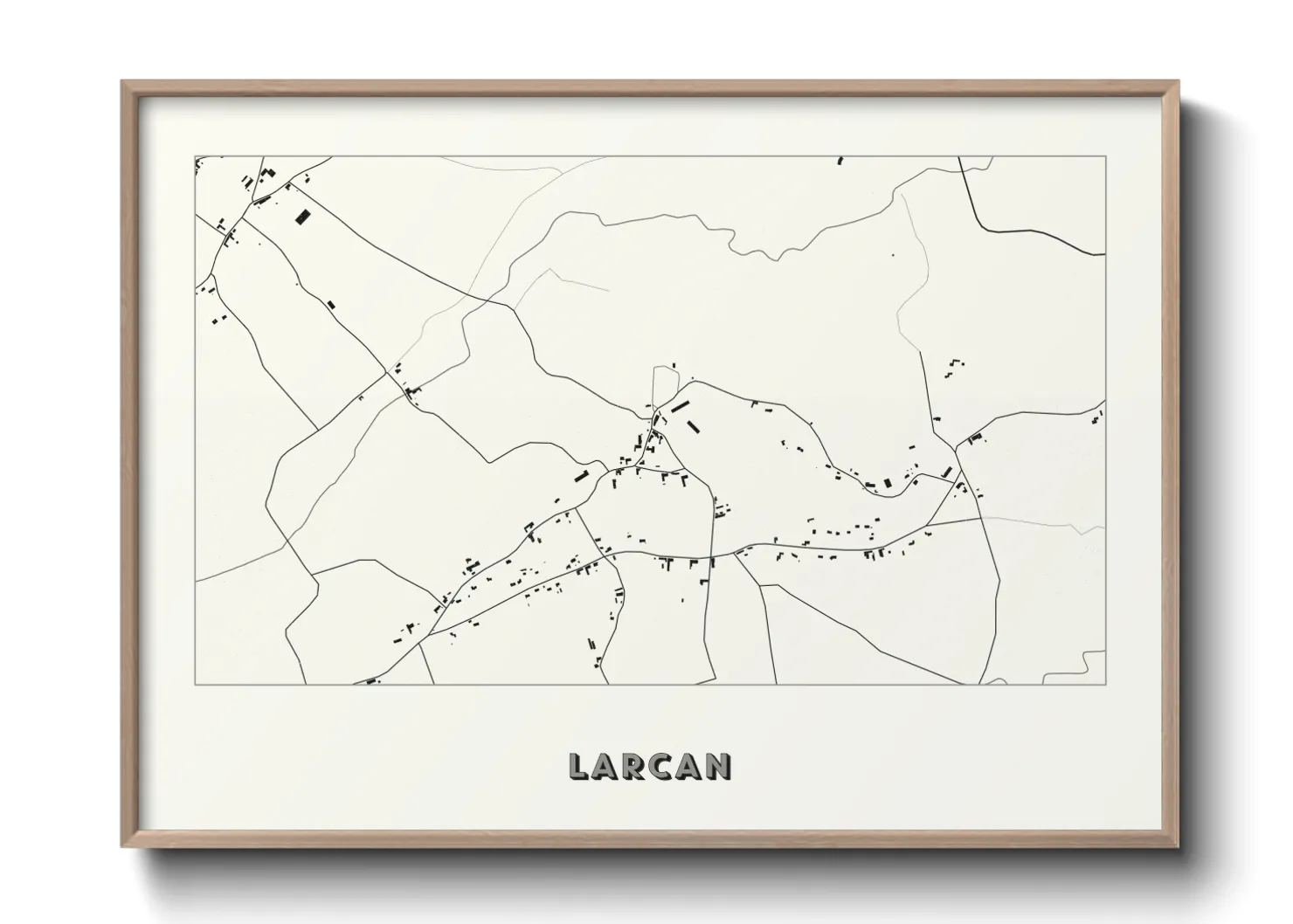 Une affiche de carte sur Larcan