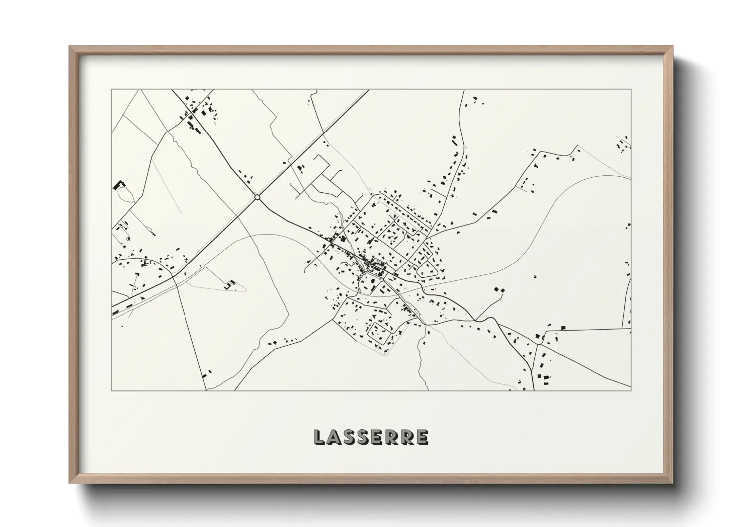 Une affiche de carte sur Lasserre