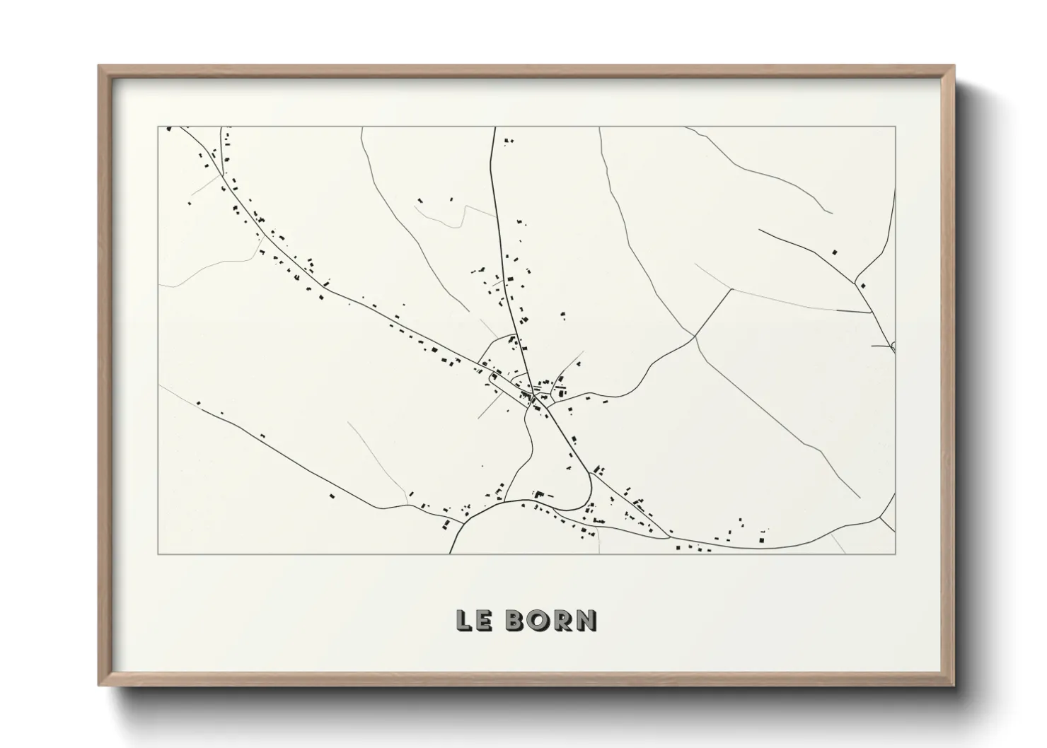 Une affiche de carte sur Le Born